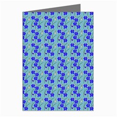 Skyblue Floral Greeting Cards (pkg Of 8) by Sparkle