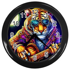 Tiger Rockingstar Wall Clock (black) by Sparkle