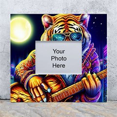 Tiger Rockingstar White Wall Photo Frame 5  X 7  by Sparkle