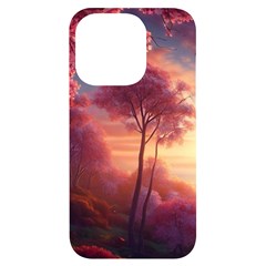 Pink Nature Iphone 14 Pro Black Uv Print Case by Sparkle