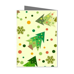 Geometric Christmas Pattern Mini Greeting Cards (pkg Of 8) by Grandong