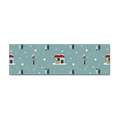 Seamless Pattern With Festive Christmas Houses Trees In Snow And Snowflakes Sticker Bumper (10 pack)