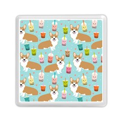 Welsh Corgis Dog Boba Tea Bubble Tea Cute Kawaii Memory Card Reader (square) by Grandong