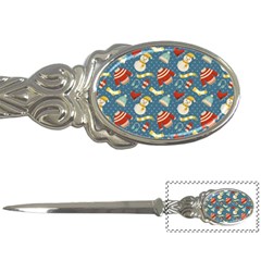 Winter Blue Christmas Snowman Pattern Letter Opener by Grandong