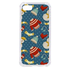 Winter Blue Christmas Snowman Pattern Iphone Se