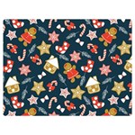 New Year Christmas Winter Pattern Two Sides Premium Plush Fleece Blanket (Extra Small) 40 x30  Blanket Back