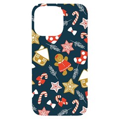 New Year Christmas Winter Pattern Iphone 14 Pro Max Black Uv Print Case