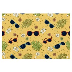 Seamless Pattern Of Sunglasses Tropical Leaves And Flower Banner And Sign 6  X 4  by Grandong