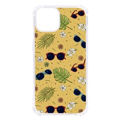 Seamless Pattern Of Sunglasses Tropical Leaves And Flower Iphone 13 Tpu Uv Print Case by Grandong