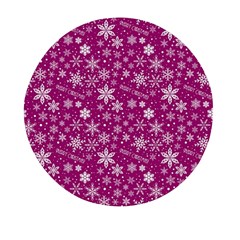 Purple Christmas Pattern Mini Round Pill Box by Grandong