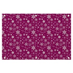 Purple Christmas Pattern Banner And Sign 6  X 4  by Grandong