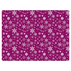 Purple Christmas Pattern Two Sides Premium Plush Fleece Blanket (extra Small) by Grandong