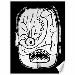 Mutant Monster Head Isolated Drawing Poster Canvas 36  X 48  by dflcprintsclothing