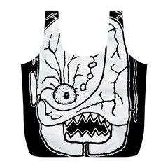 Mutant Monster Head Isolated Drawing Poster Full Print Recycle Bag (l) by dflcprintsclothing