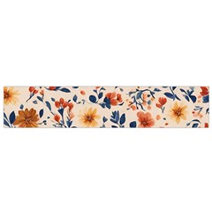 Boho Flowers Seamless Patternn Small Premium Plush Fleece Scarf