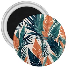 Colorful Tropical Leaf 3  Magnets by Jack14