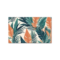 Colorful Tropical Leaf Sticker Rectangular (100 Pack)