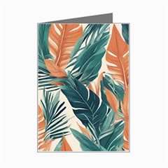 Colorful Tropical Leaf Mini Greeting Card