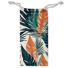 Colorful Tropical Leaf Jewelry Bag by Jack14