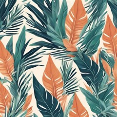 Colorful Tropical Leaf Play Mat (square) by Jack14