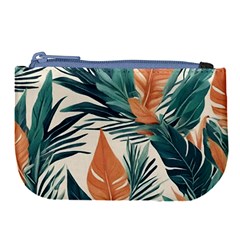 Colorful Tropical Leaf Large Coin Purse by Jack14