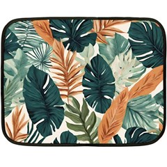 Tropical Leaf Fleece Blanket (mini) by Jack14