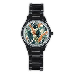 Tropical Leaf Stainless Steel Round Watch by Jack14