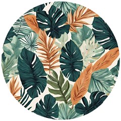 Tropical Leaf Wooden Puzzle Round by Jack14