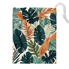 Tropical Leaf Drawstring Pouch (5xl) by Jack14