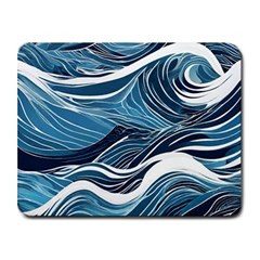 Abstract Blue Ocean Wave Small Mousepad