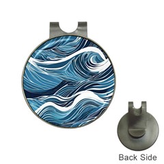 Abstract Blue Ocean Wave Hat Clips With Golf Markers by Jack14