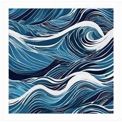 Abstract Blue Ocean Wave Medium Glasses Cloth (2 Sides) by Jack14