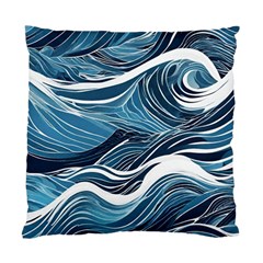 Abstract Blue Ocean Wave Standard Cushion Case (two Sides) by Jack14