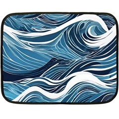 Abstract Blue Ocean Wave Fleece Blanket (mini) by Jack14