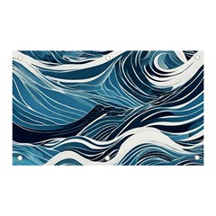 Abstract Blue Ocean Wave Banner And Sign 5  X 3 