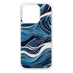 Abstract Blue Ocean Wave Iphone 14 Pro Tpu Uv Print Case by Jack14
