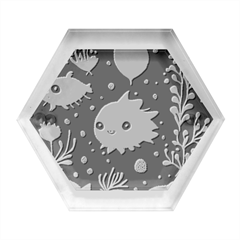 Fish Pattern Hexagon Wood Jewelry Box by Valentinaart