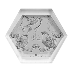 Birds Hexagon Wood Jewelry Box by Valentinaart