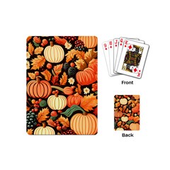 Thanksgiving Pattern Playing Cards Single Design (mini) by Valentinaart