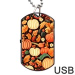 Thanksgiving pattern Dog Tag USB Flash (One Side) Front