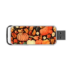 Thanksgiving Pattern Portable Usb Flash (one Side) by Valentinaart