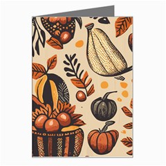 Thanksgiving Pattern Greeting Card by Valentinaart