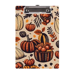 Thanksgiving Pattern A5 Acrylic Clipboard by Valentinaart