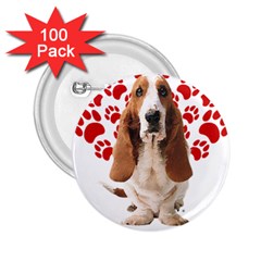 Basset Hound Gift T- Shirt Funny Basset Hound Valentine Heart Paw Basset Hound Dog Lover Valentine C Yoga Reflexion Pose T- Shirtyoga Reflexion Pose T- Shirt 2.25  Buttons (100 pack) 