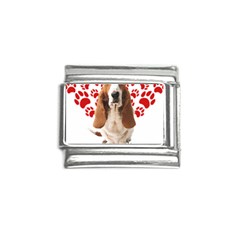 Basset Hound Gift T- Shirt Funny Basset Hound Valentine Heart Paw Basset Hound Dog Lover Valentine C Yoga Reflexion Pose T- Shirtyoga Reflexion Pose T- Shirt Italian Charm (9mm)