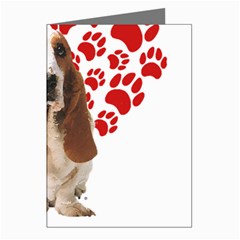 Basset Hound Gift T- Shirt Funny Basset Hound Valentine Heart Paw Basset Hound Dog Lover Valentine C Yoga Reflexion Pose T- Shirtyoga Reflexion Pose T- Shirt Greeting Cards (Pkg of 8)