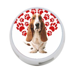 Basset Hound Gift T- Shirt Funny Basset Hound Valentine Heart Paw Basset Hound Dog Lover Valentine C Yoga Reflexion Pose T- Shirtyoga Reflexion Pose T- Shirt 4-Port USB Hub (Two Sides)