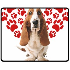 Basset Hound Gift T- Shirt Funny Basset Hound Valentine Heart Paw Basset Hound Dog Lover Valentine C Yoga Reflexion Pose T- Shirtyoga Reflexion Pose T- Shirt Fleece Blanket (Medium)