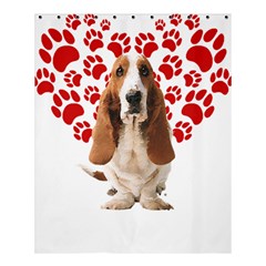 Basset Hound Gift T- Shirt Funny Basset Hound Valentine Heart Paw Basset Hound Dog Lover Valentine C Yoga Reflexion Pose T- Shirtyoga Reflexion Pose T- Shirt Shower Curtain 60  x 72  (Medium) 