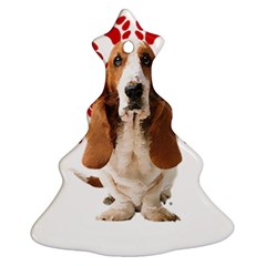 Basset Hound Gift T- Shirt Funny Basset Hound Valentine Heart Paw Basset Hound Dog Lover Valentine C Yoga Reflexion Pose T- Shirtyoga Reflexion Pose T- Shirt Christmas Tree Ornament (Two Sides)